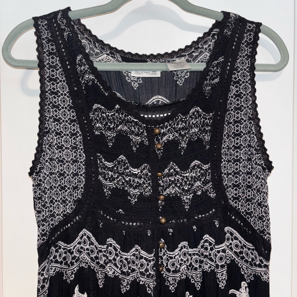 Y2K Bohemian Sleeveless Vintage Dress, Beach, Workwear